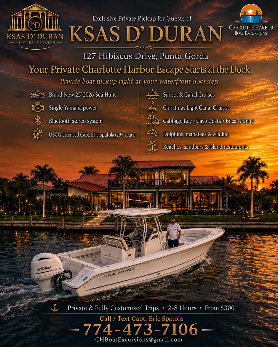 CH Boat Excursions — Capt. Eric Spatola